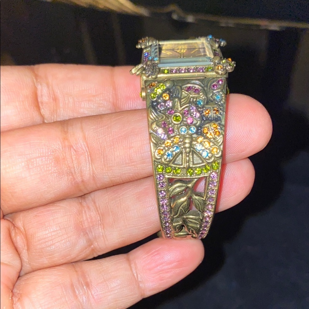 Vintage Heidi Daus Elegant Gold and Purple Women's Watch - Picture 6 of 10
